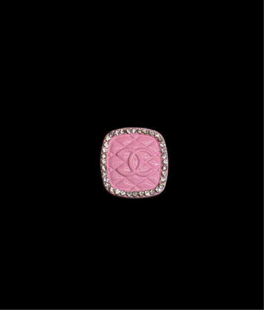 Square Pink CC Bling - pack of 2