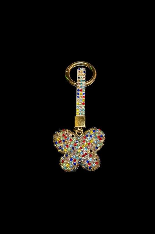 Colorful Bling Butterfly Keychain