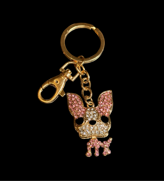 Bling Frenchie Keychain